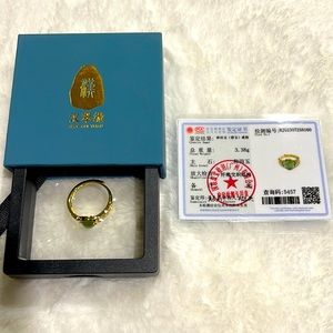 Natural Hetian Jade Ring